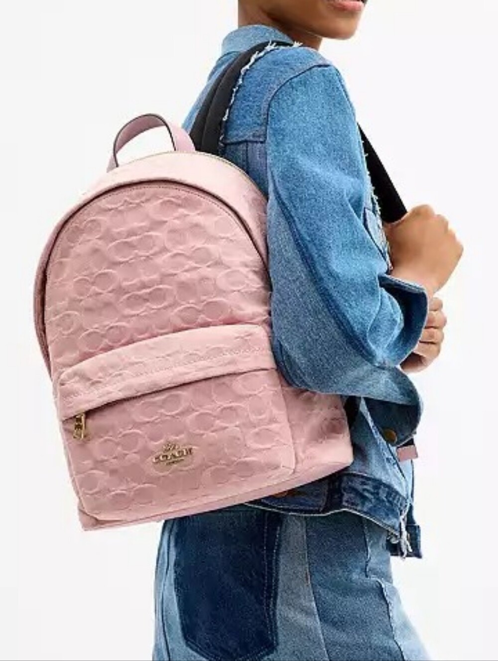 Coach Taylor Backpack In Signature Denim - Picture 9 of 9